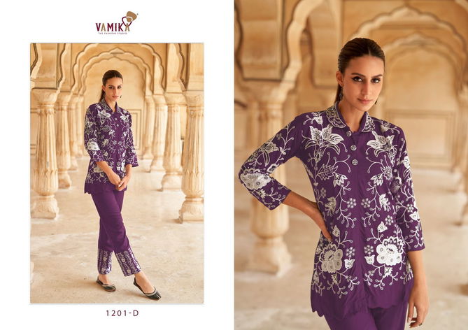 Veronica By Vamika Ladies Top With Pant Western Catalog